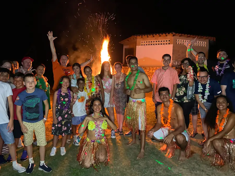 Niños en la fiesta de la playa